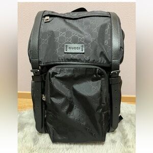 Gucci Monogram Black Backpack